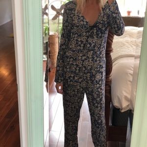 One teaspoon XS jumpsuit romper in navy and laceup